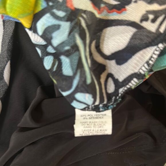 Michael Tyler Zebra Abstract 2 PC. Asymmetrical Top Size XXL - Picture 11 of 11